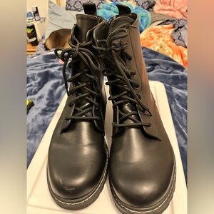 Torrid Black Lace-Up combat Boots